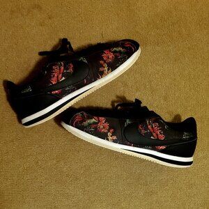 Men's NIKE Cortez Basic Floral Pack Sneakers Sz 12 Black